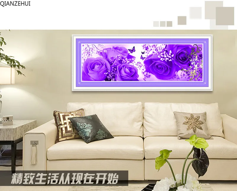 Алмазная вышивка QIANZEHUI картина из круглых страз в настроении для любви полная