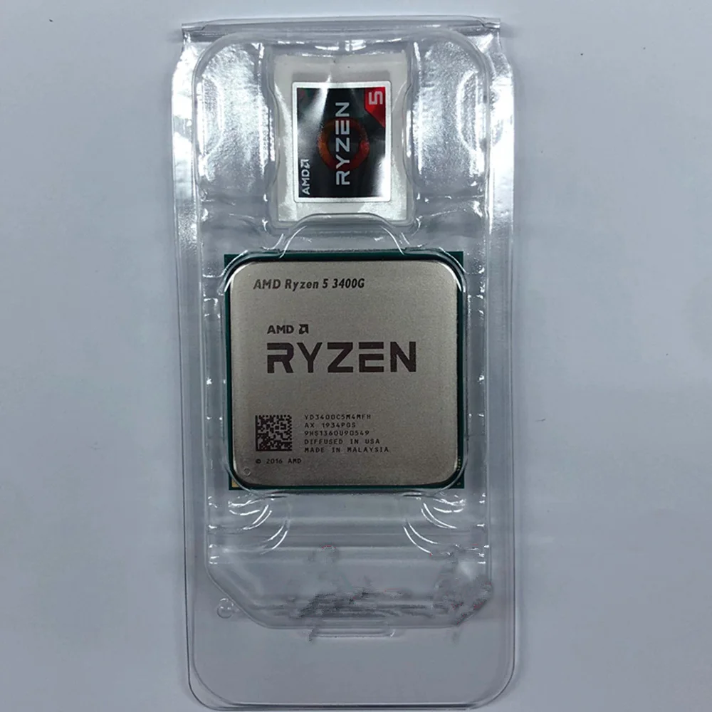 Новый AMD Ryzen 5 3400G R5 3 7 ГГц Quad Core 8 жильный 65 Вт Процессор процессор L3 = и формирующая