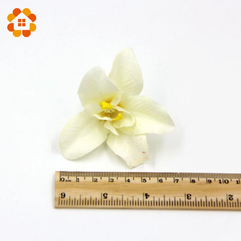 10pcs/lot 7cm Silk Orchid Artificial Flower Head For Wedding Decoration DIY Wreath Gift Scrapbooking Craft Fake Flowers | Дом и сад