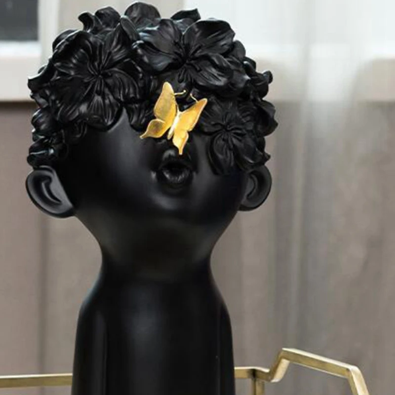 Милая скульптура мальчика минималистичные Статуэтки из смолы для домашнего