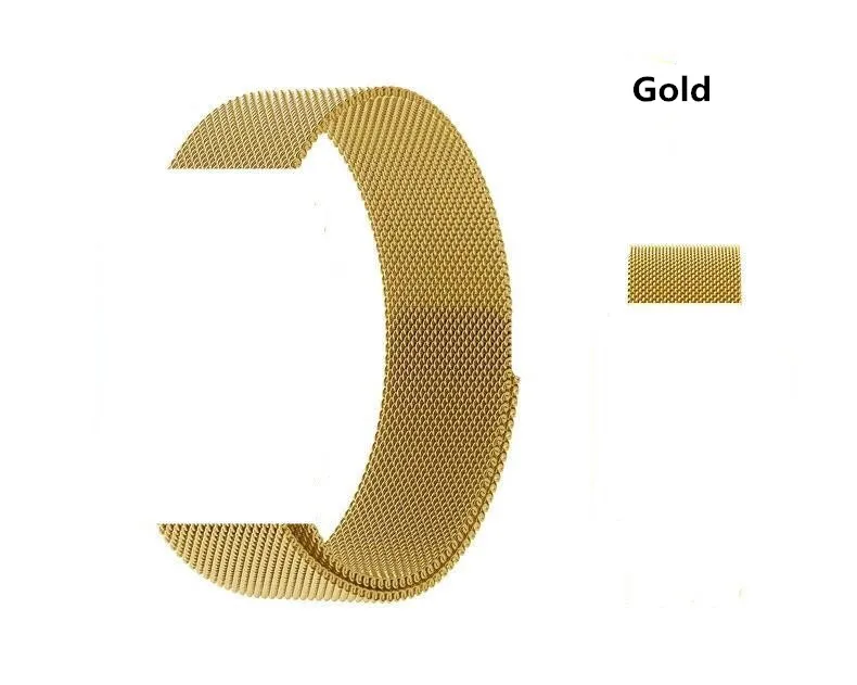 gold 42 мм 38 мм Миланская Петля из нержавеющей стали для Apple Watch Band 5 4 40 мм 44 мм металлический сетчатый ремешок для iWatch 3 2 1 - Цвет ремешка: gold
