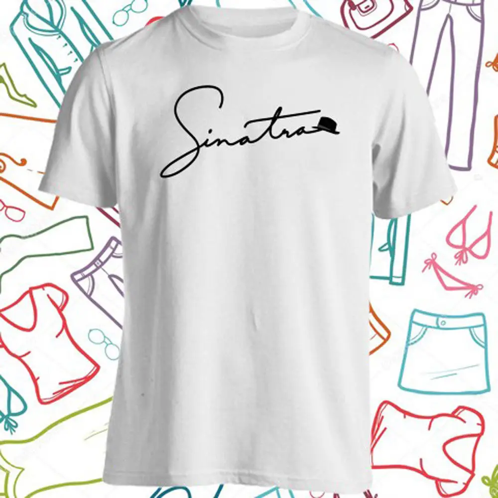Франк Синатра символ с изображением легендарного музыканта Для мужчин белая