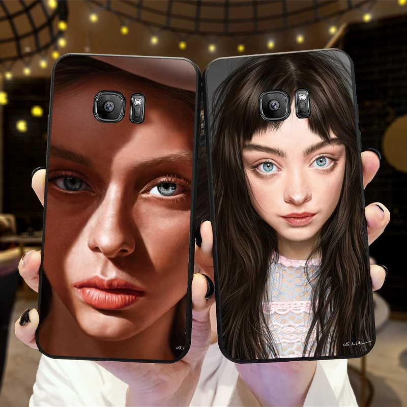 Mobile Phone Cases for Samsung A5 3 6 7 8 9 10 A10 A20 30 40 50 60 70 M40 Soft Silicone Cover pretty girl | Мобильные телефоны и