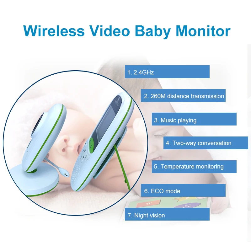 Цветной 720 Электронный Детский монитор Беспроводная аудио камера elektroniczna видео