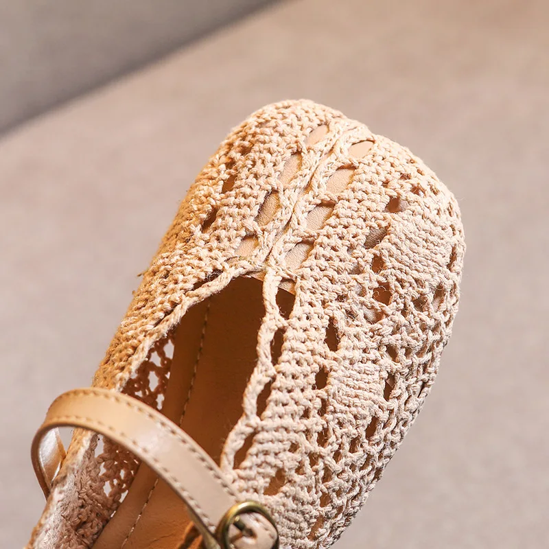 Весенние детские модельные туфли Детская обувь принцессы Модные розовые на