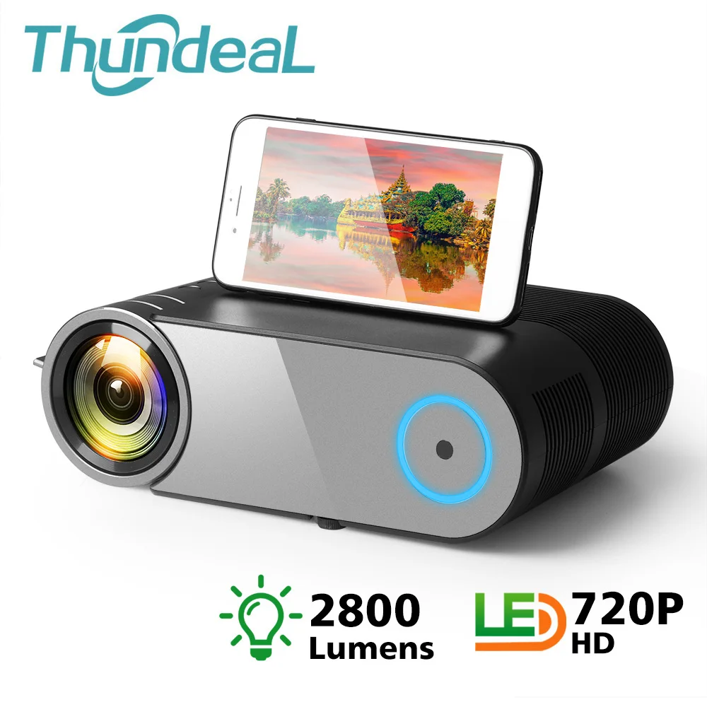 ThundeaL YG420 мини проектор 2800 люмен wifi Синхронизация телефона Поддержка 1080P видео HD