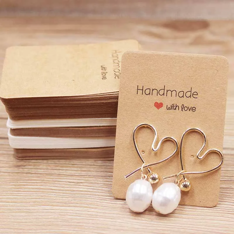 100 шт. лидер продаж пустые серьги-гвоздики ручной работы из крафт-бумаги |