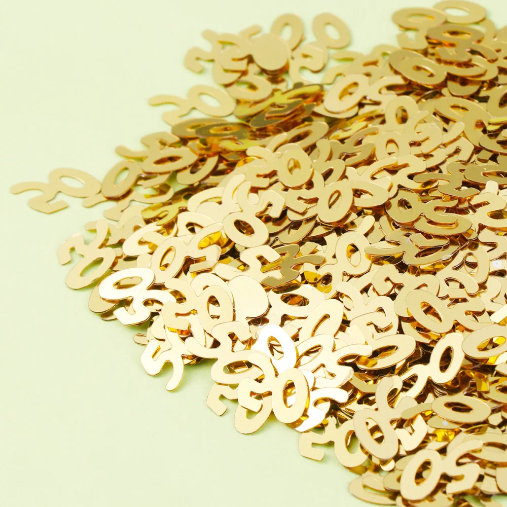 

1800 Pcs 45g 50th Birthday Party Decorating 50th Wedding Anniversary Throwing Confetti (Golden)