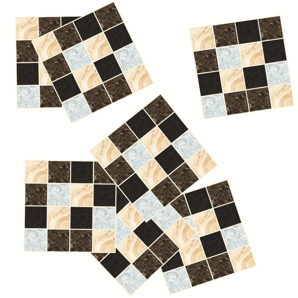 15 шт./компл. Мрамор мозаика Стиль матовый Плитки стены Стикеры Ванная комната