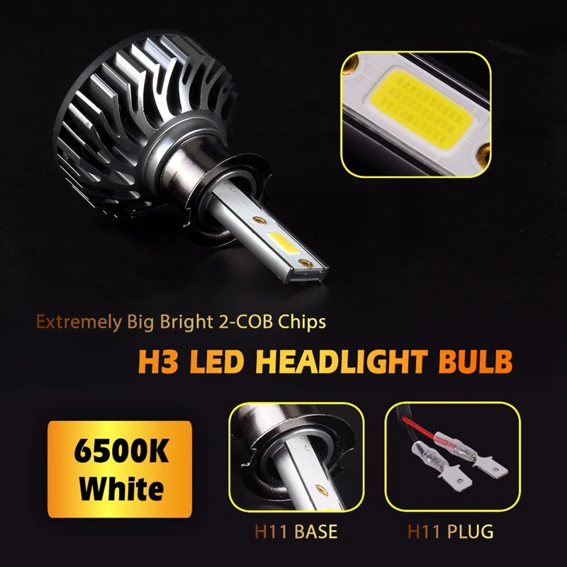 

Infitary Car Headlights Bulb LED H1 H13 H27 880 HB3 HB4 Ice COB 6500K