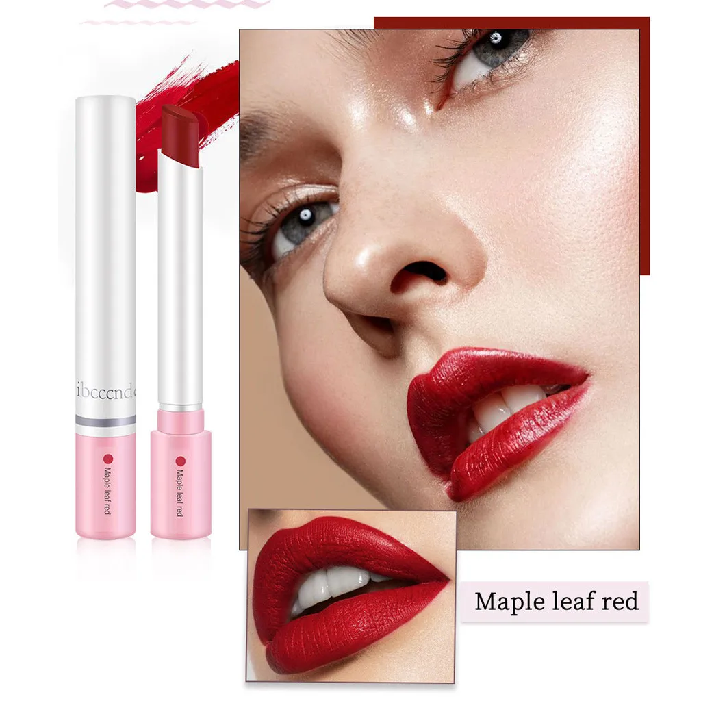 IBCCCNDC Matte Cigarette Lipstick Pack Set 4 Colors Lip Stick Long Lasting Waterproof Matt Lip Stick Tube Nude Red Lips Makeup