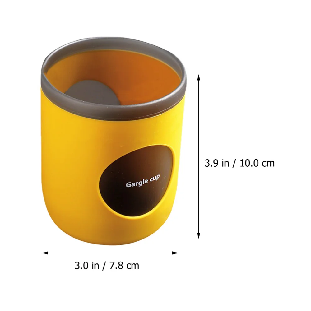 

2Pcs Yellow Tooth Brush Cup Bathroom Tumbler Drinking Cups Kids Toothbrush Mugs