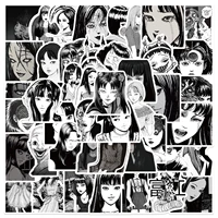 103050pcspack horror comic sticker black and white japan anime tomie skateboard repeatable luggage laptop sticker