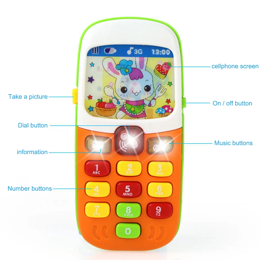 Электронная искусственная игрушка детский мобильный телефон Обучающие игрушки
