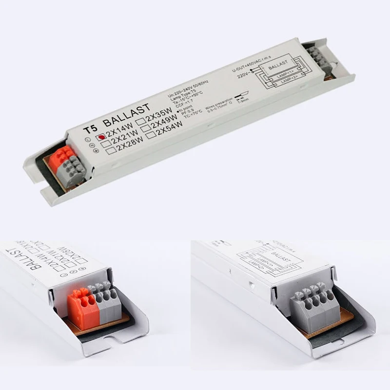 Флуоресцентный электронный балласт T5 с широким диапазоном напряжения 1 шт. 220-240 В