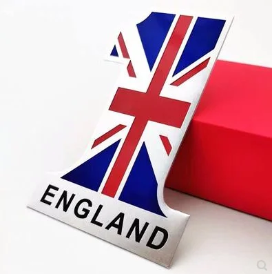 

England UK NO.1 Flag Emblem Car Badge Motorcycle Gas Tank Decals Sticker