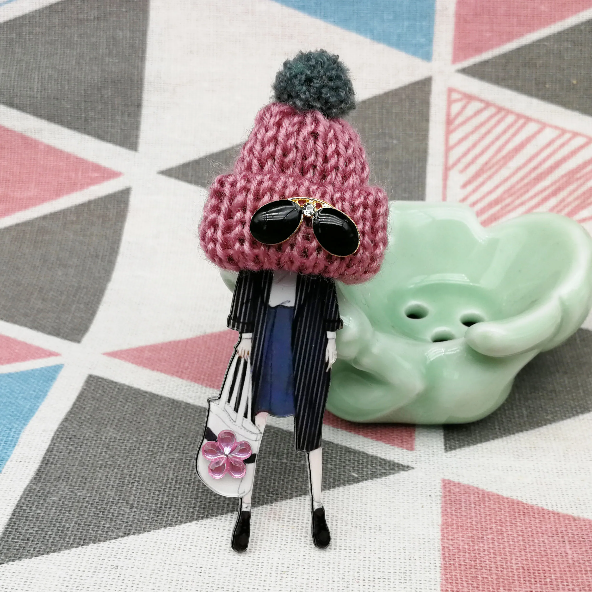 3 Модный значок для девочек Harajuku акриловые значки милый мультфильм рюкзак булавки и броши повседневная одежда брошь в стиле аниме подарки для детей - Окраска металла: 3