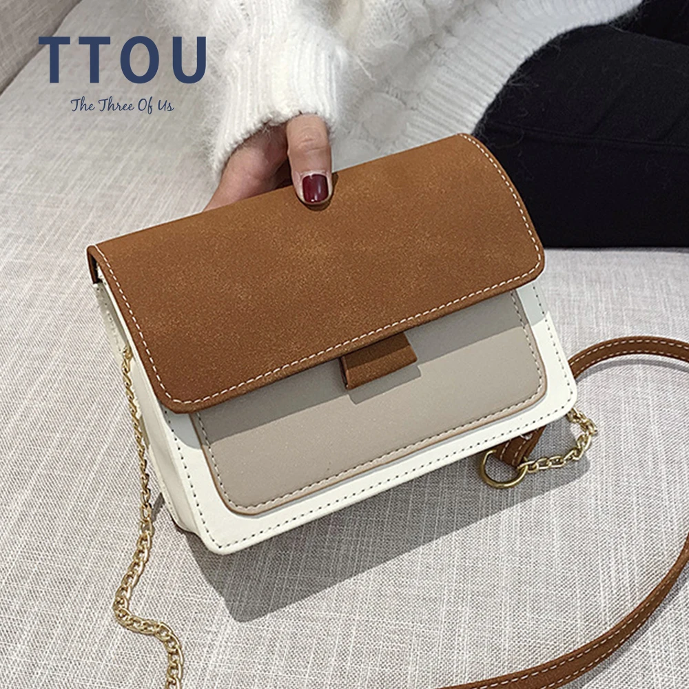 Мини кожаные сумки через плечо для женщин 2020 модная сумка с цепочкой женские