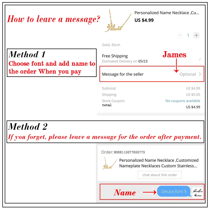 Заказное ожерелье из нержавеющей стали с именами персонализированное на заказ