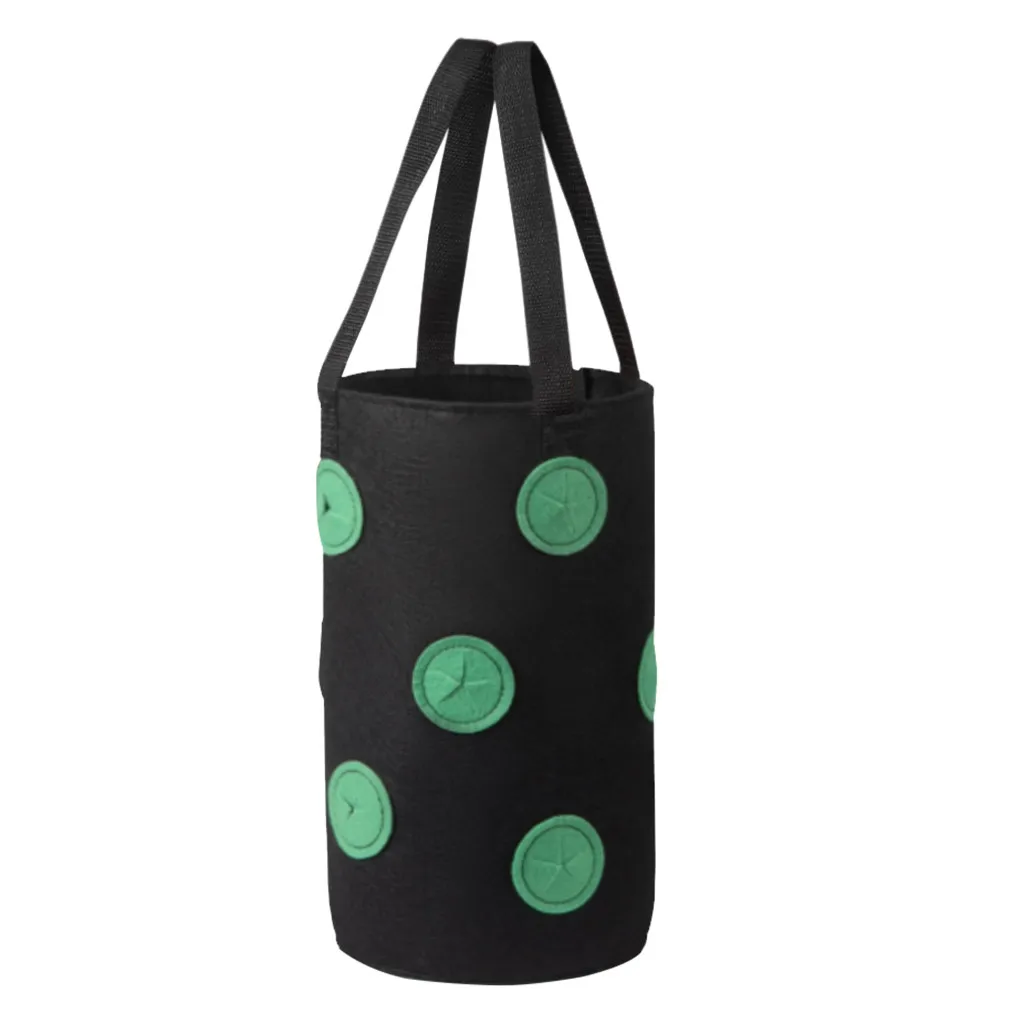 Висит клубника посадка FeltCloth мешок контейнер для посадки растений утепленная