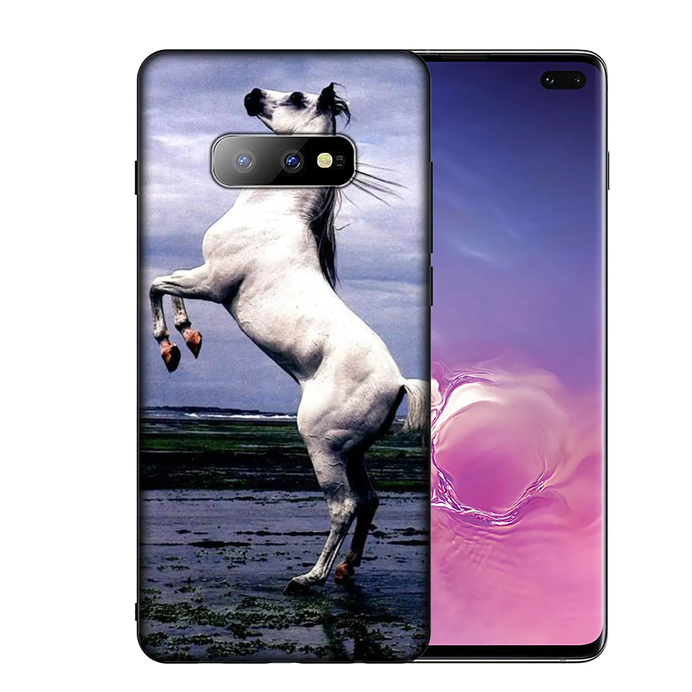 IYICAO Horse Animal Printed Soft Silicone Phone Case for Samsung Galaxy S20 Ultra S10 Lite S9 S8 Plus S6 S7 Edge S10e Cover |