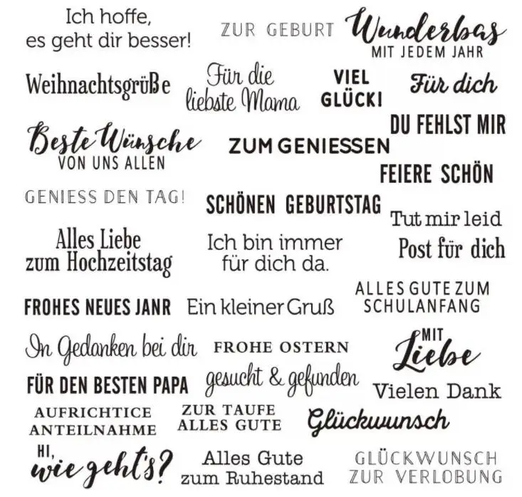 

German clear stamp for diy scrapbook / album decoration embossed diy paper card B600