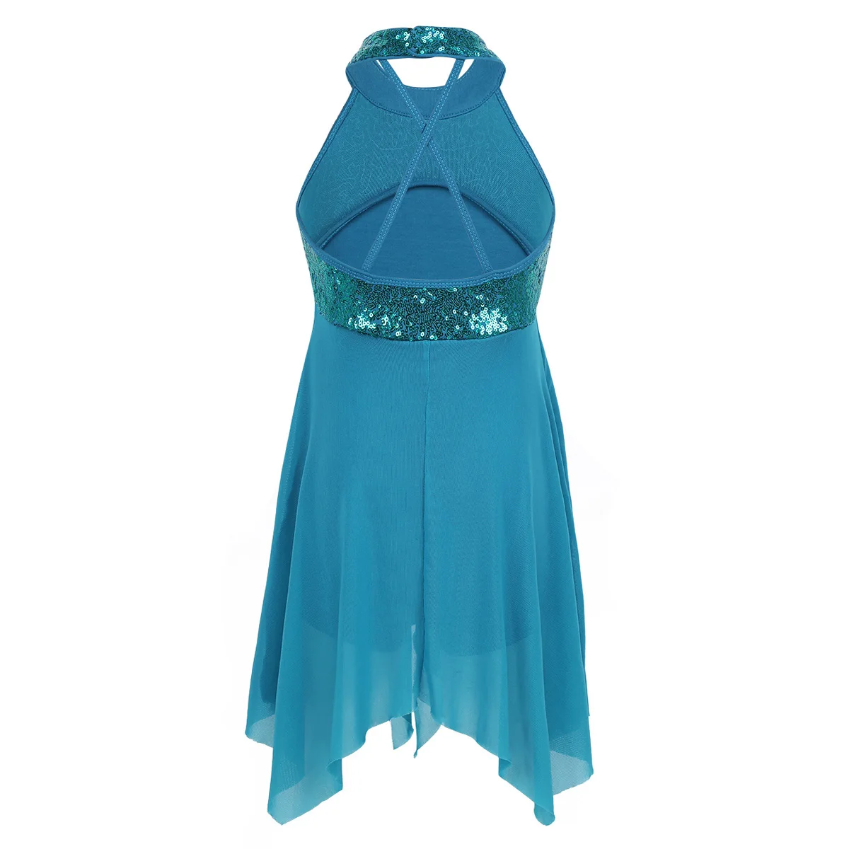 Детская танцевальная одежда для девочек гимнастический купальник с блестками и