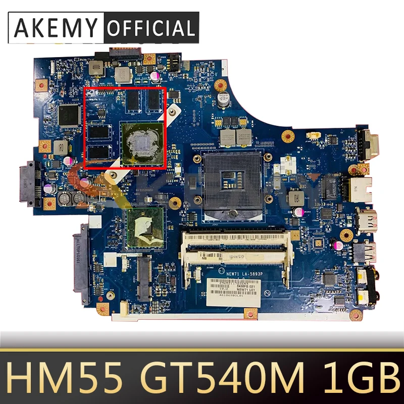 

AKEMY For ACER 5742 5742G Laptop Motherboard MBBRB02001 MB.BRB02.001 NEW71 LA-5893P LA-5894P HM55 GT540M 1GB