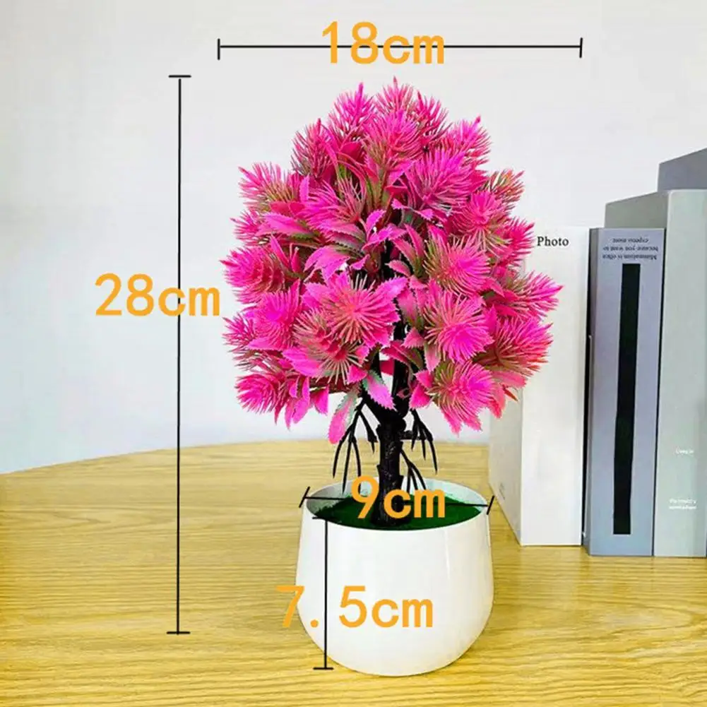 

Christmas Decoration 2021 For Home Rose Artificial Pot Waterproof DIY Flower Craft Plastic Small Tree Fake Potted Plant for Home