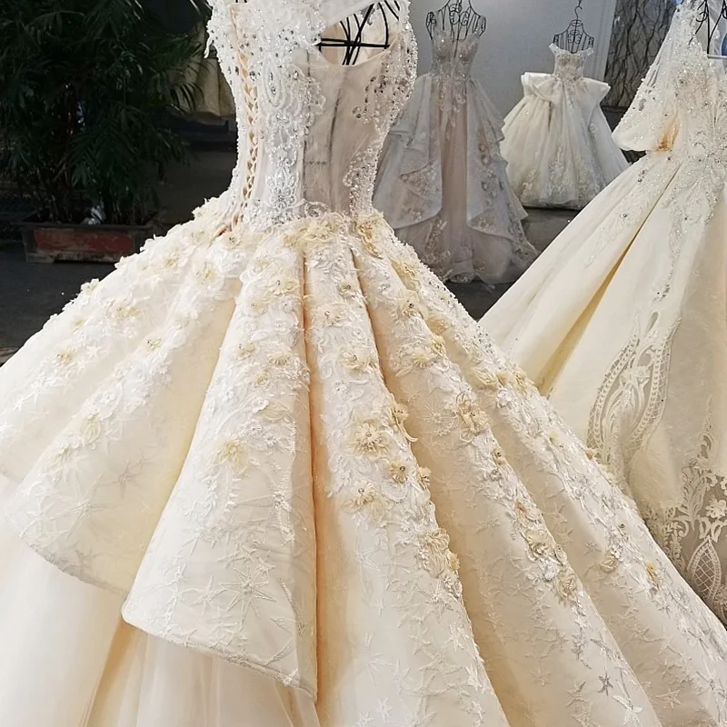 LS54220 Свадебные платья для свадебного шампанского асимметричной юбки длинный