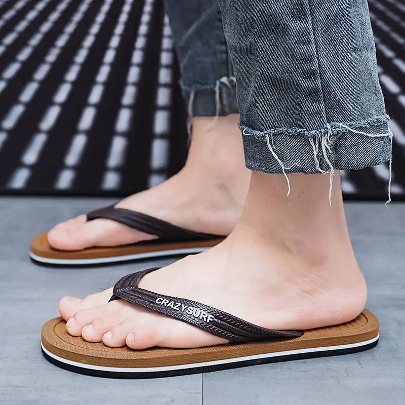 

Rubber Flip Flops Heels Man Shoes Summer Comfort Beach Sandals Best Sale Man Summer Slippers Shockproof Air Tennis Runes Mem