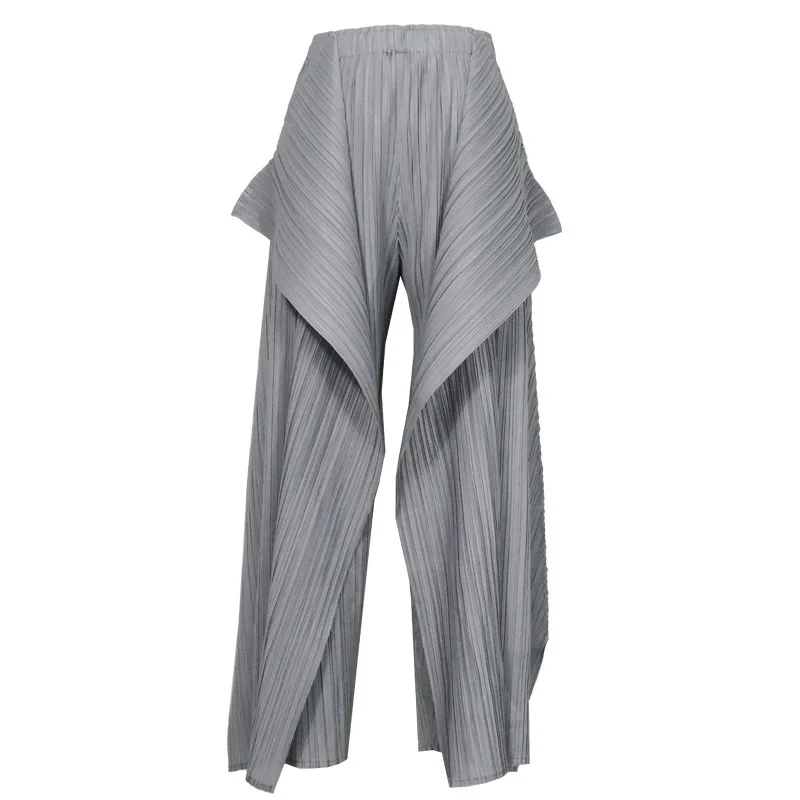 Женский пуловер без рукавов DEAT свободная футболка и широкие брюки с оборками