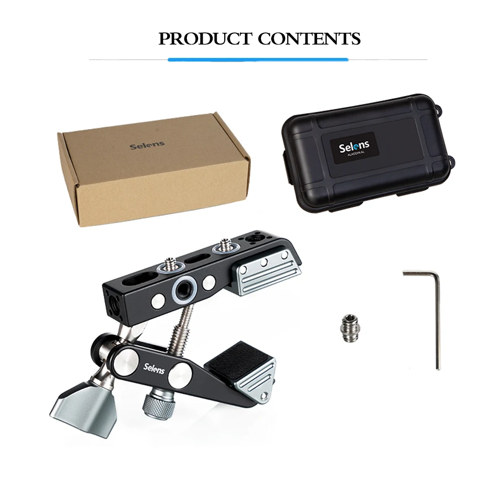 Многофункциональный алюминиевый металлический зажим для камеры Selens совместимый