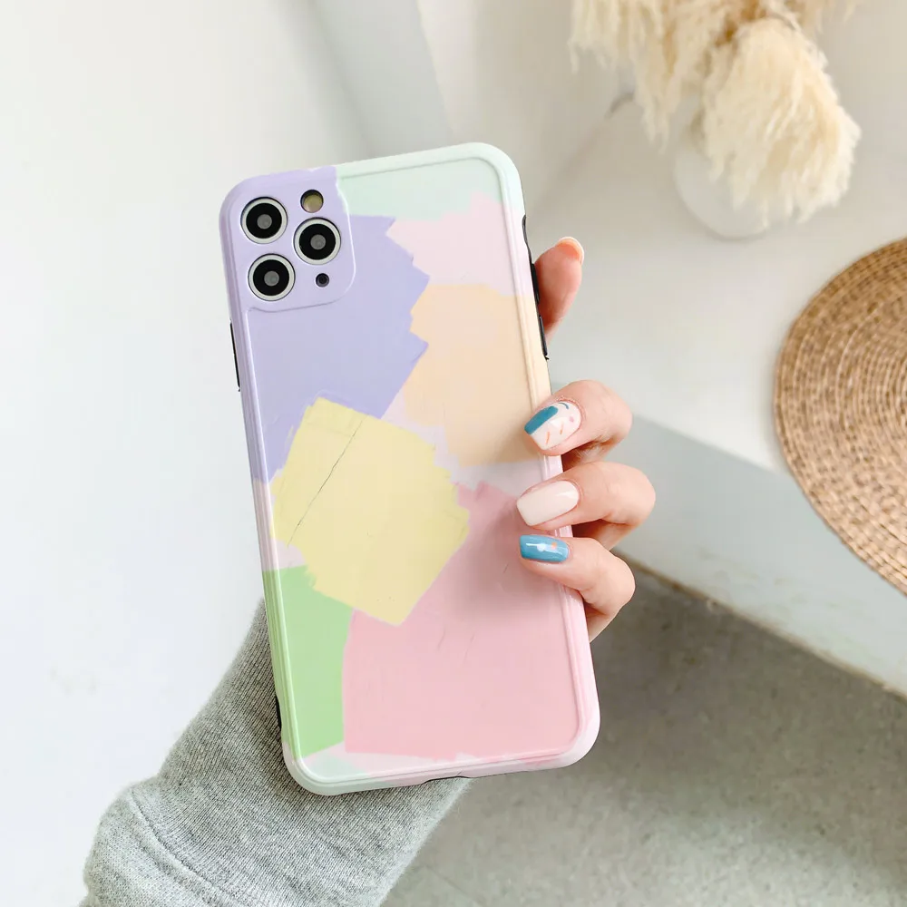Модные Сращенные чехлы для телефонов iphone 7 8 Plus 11 Pro XR XS Max X Защита объектива камеры