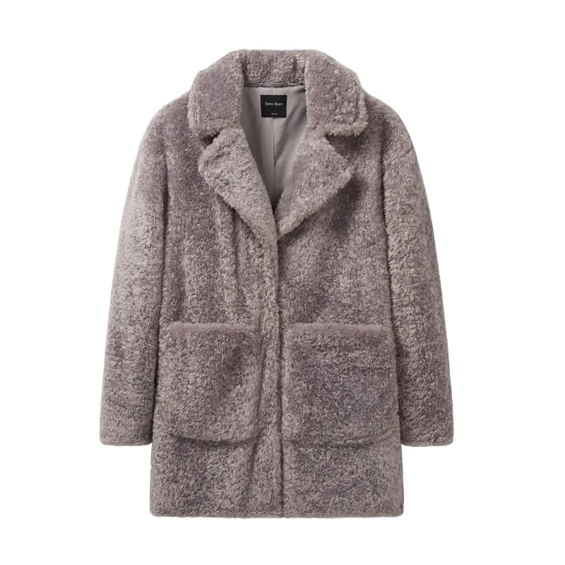 Зимнее платье Высококачественная куртка из искусственного меха роскошное