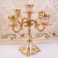 imuwen metal candle holders design candlestick luxury tabletop stand wedding centerpieces candelabra for home decor candelabrum
