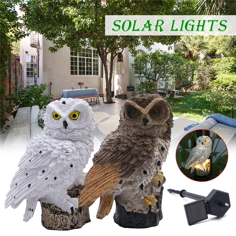 

1Pc Waterproof Solar Power LED Light Garden Path Yard Lawn Owl Animal Ornament Lamp Outdoor Garden Decor Accessories Statues