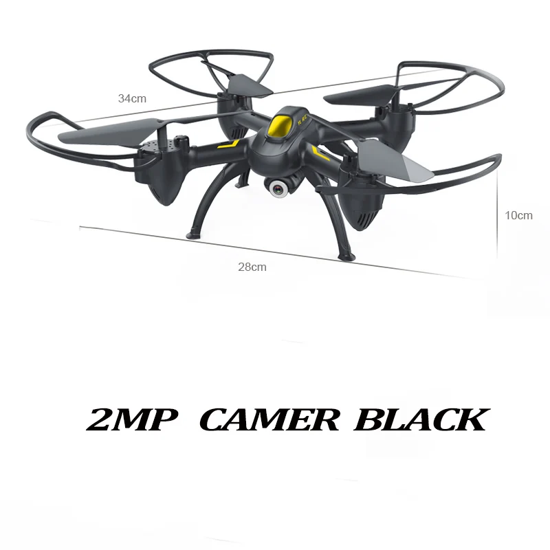 2MP camera-BLACK Дрон с камерой фиксированной высокого давления на дистанционном управлении, вертолет с 2,4 GHz 6-осевой Радиоуправляемый вертолет FPV электрические игрушки рождественские подарки - Цвет: 2MP camera-BLACK