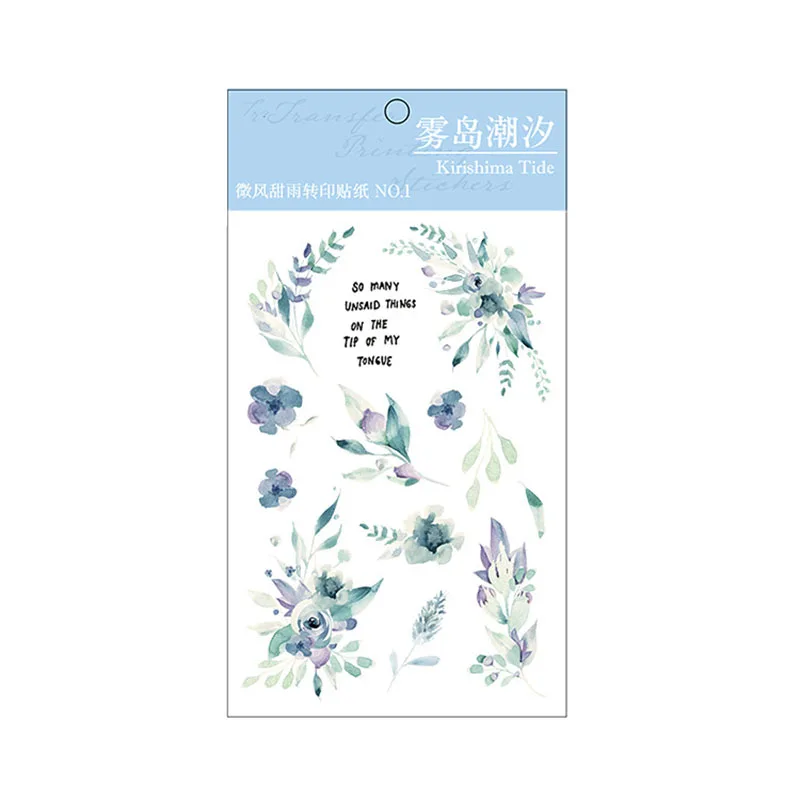 

PVC Transfer Breeze Sweet Rain Series Fresh Planet Plant Scrapbooking Goods Notepads Laptop Decorative Stiers