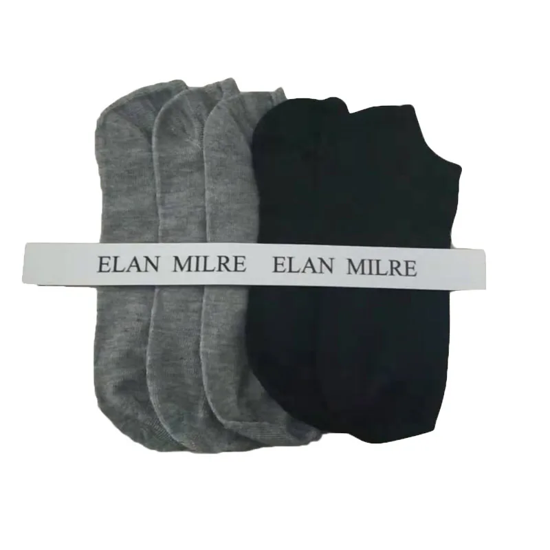 Elan Milre/короткие мужские носки с низкой талией сезон весна-лето 5 пар однотонных