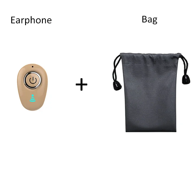 GOLDBAG Мини Bluetooth спортивные стереонаушники бас наушники невидимые портативные наушники Беспроводная гарнитура с микрофоном для телефона аудио плеер - Цвет: GOLDBAG