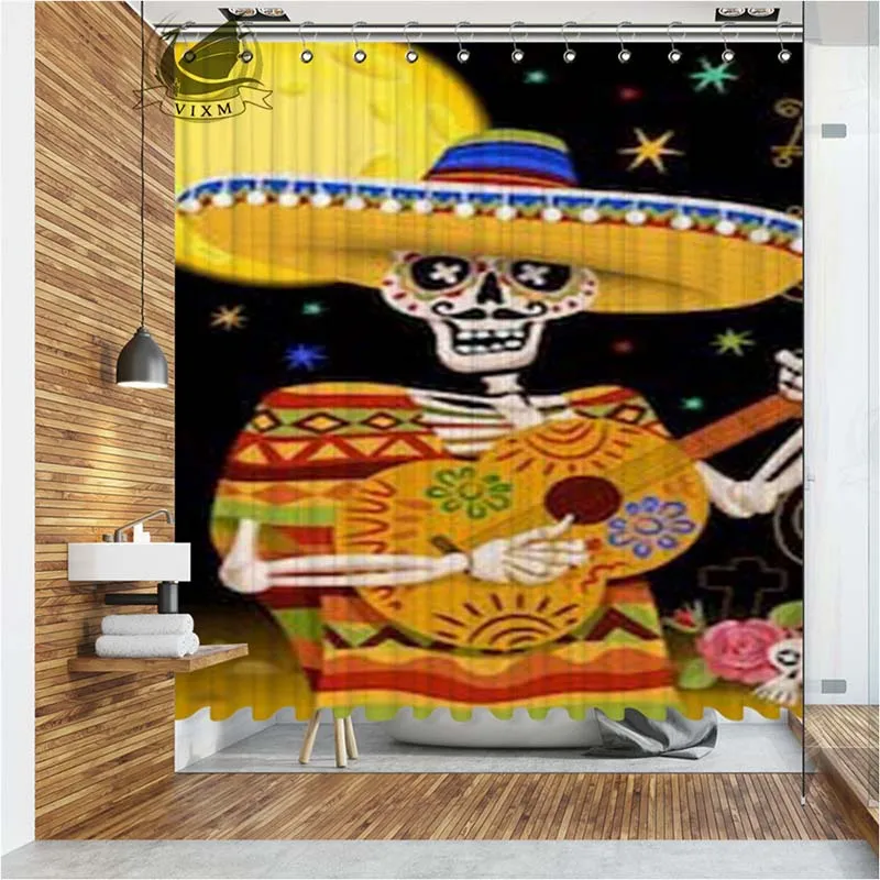 Занавески для душа VIXM Day Of The Dead из водонепроницаемого полиэстера занавески