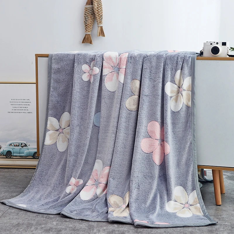 

Flowers blankets cartoon quilts twin full queen king princess blankets soft Throw Flannel blanket on Bed/car/sofa luxury rugs