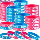 Браслеты силиконовые для мальчиков и девочек, украшение для вечеринки по половому восприятию, аксессуары для вечеринки, 10 штук