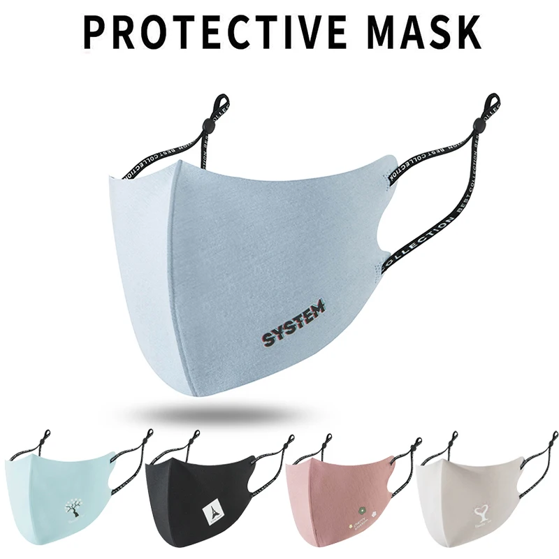 

Washable Adult Ice Silk Cold Mouth Mask Breathable Dust-proof Face Mask Adjustable Reusable Mask