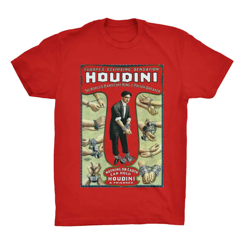 Houdini Футболка с принтом плаката мага 100% хлопок размеры S 3Xl Новая Винтажная