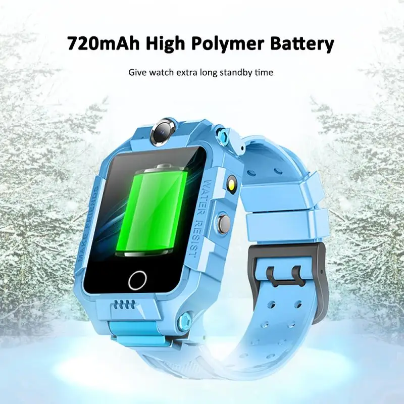 Детские умные часы для детей 4G монитор будильник поддержка SOS камера фонарик