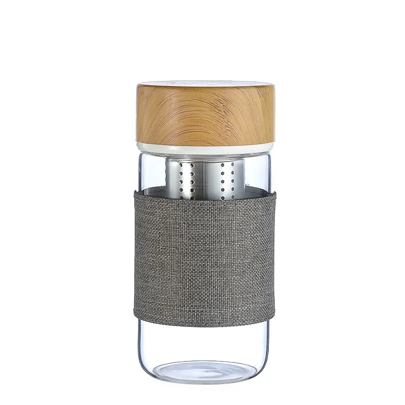 Стеклянная кружка для воды объемом 400 мл бутылка из боросиликатного стекла с