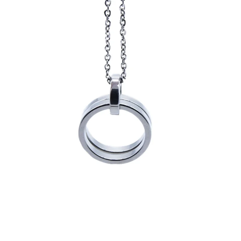 

Creative Men and Women Couples Simple Fashion Double Ring Pendant Ring Ring Pendant Party Holiday Gift Jewelry Wholesale