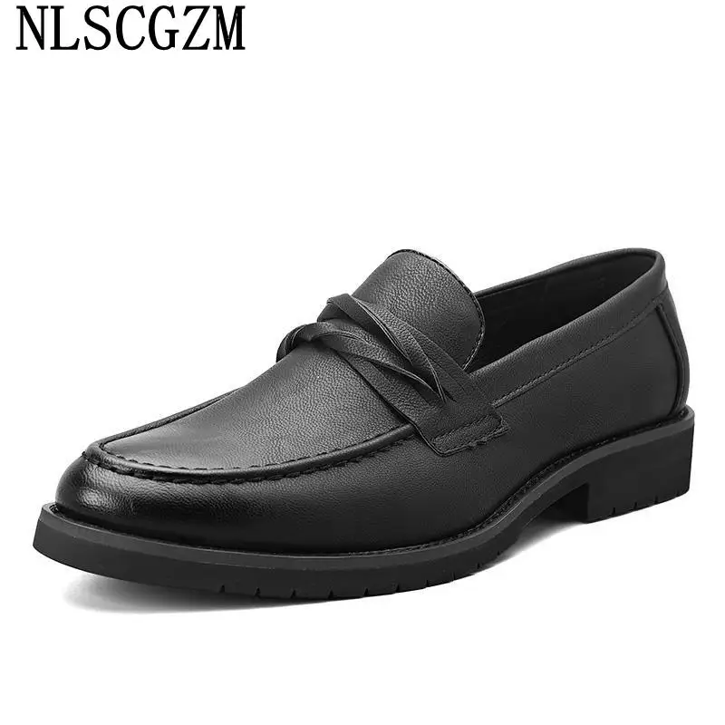 

Black Men Dress Shoes Italian Leather Shoes Men Loafers Wedding Shoes for Men 2023 Chaussure Homme Chaussure Homme 남성 구두 обувь